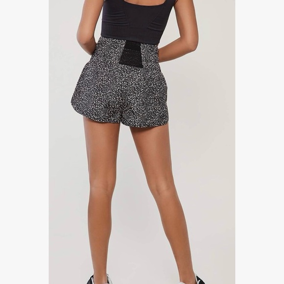 Free People Movement | High-Rise the Way Home Shorts | Black Chettah - Picture 3 of 10